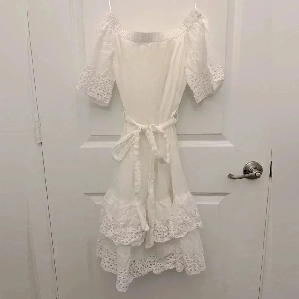 White Melonie T Dress Size 2